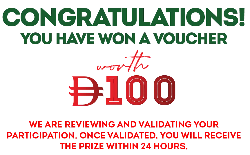 Congratulations - AED 100 Voucher